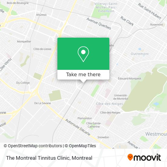 The Montreal Tinnitus Clinic map