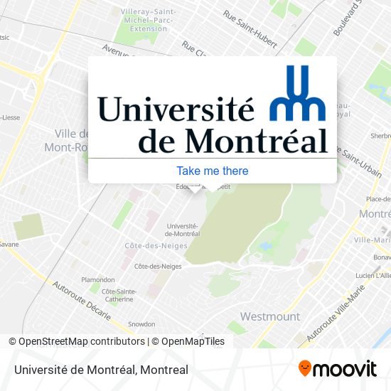 Université de Montréal map