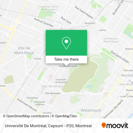 Université De Montréal, Cepsum - P20 map