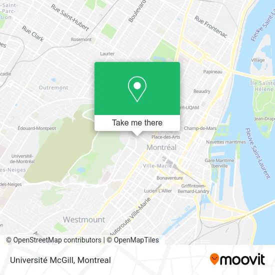Université McGill map