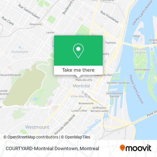 COURTYARD-Montréal Downtown map