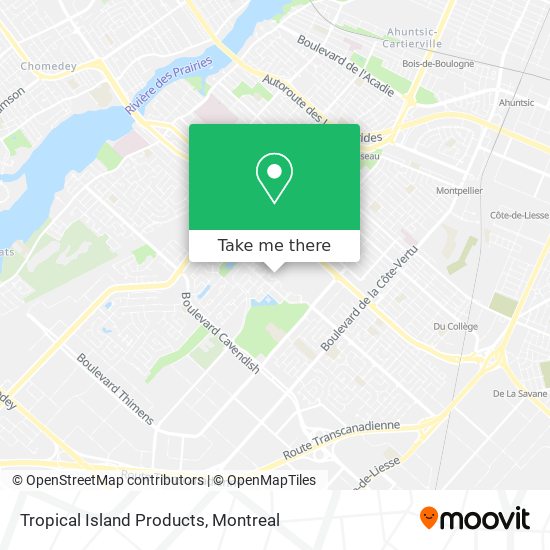 Tropical Island Products map