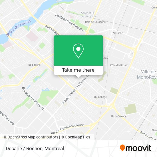 Décarie / Rochon map