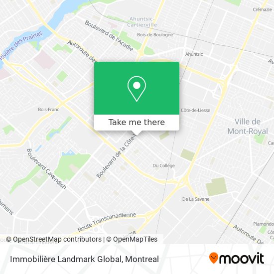 Immobilière Landmark Global map