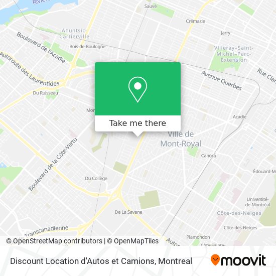 Discount Location d'Autos et Camions map