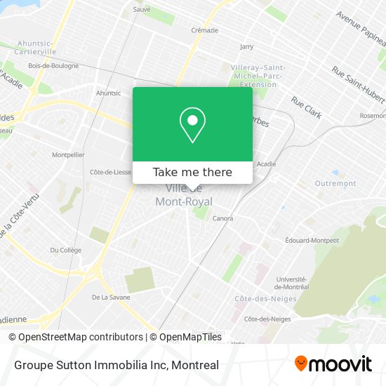 Groupe Sutton Immobilia Inc map