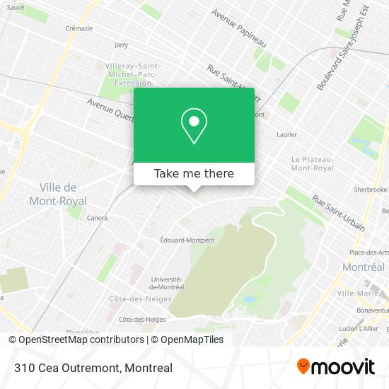 310 Cea Outremont map