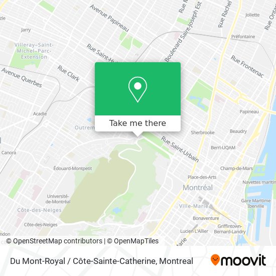 Du Mont-Royal / Côte-Sainte-Catherine map