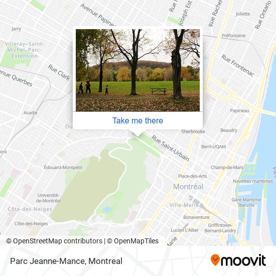 Parc Jeanne-Mance map