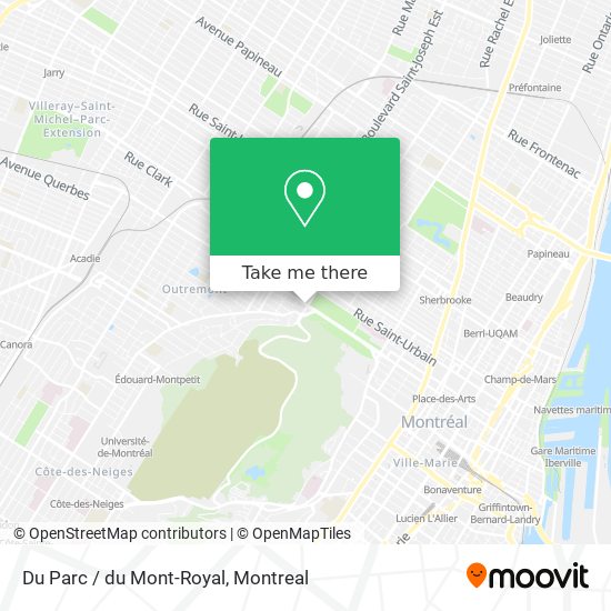 Du Parc / du Mont-Royal map