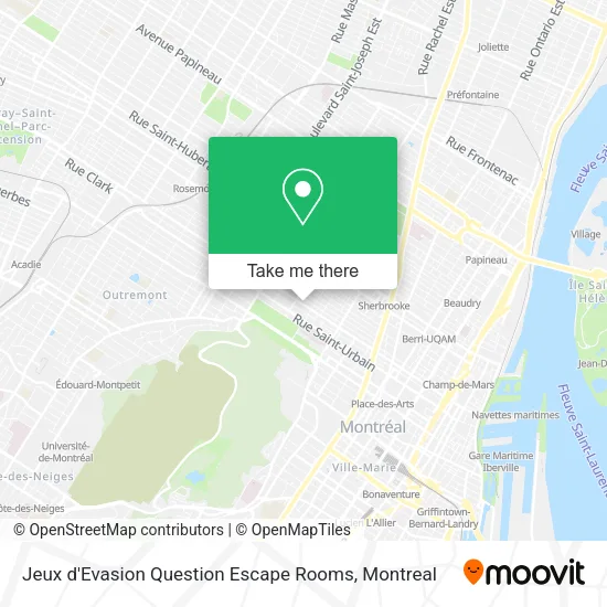 Jeux d'Evasion Question Escape Rooms map