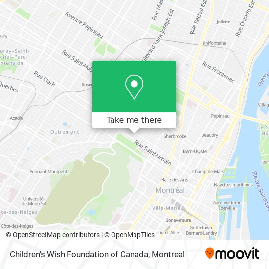 Children's Wish Foundation of Canada map