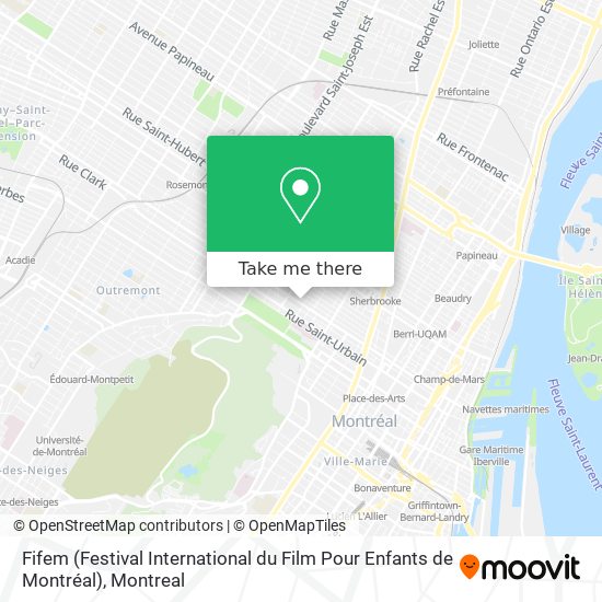 Fifem (Festival International du Film Pour Enfants de Montréal) map