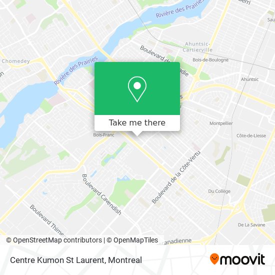 Centre Kumon St Laurent map