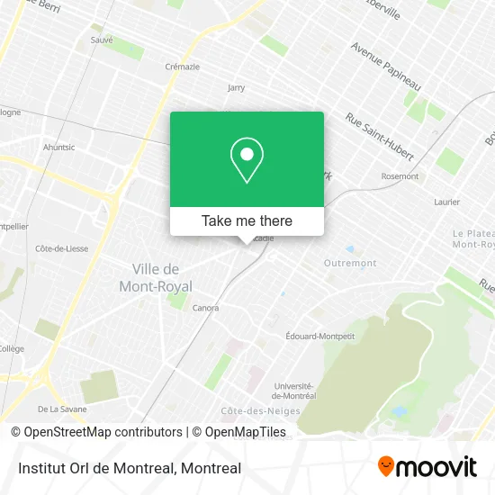 Institut Orl de Montreal map