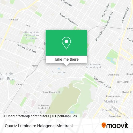 Quartz Luminaire Halogene map