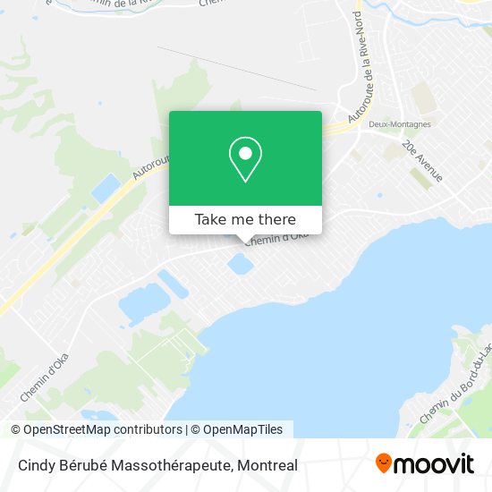 Cindy Bérubé Massothérapeute map