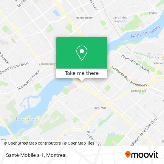 Santé-Mobile a-1 map