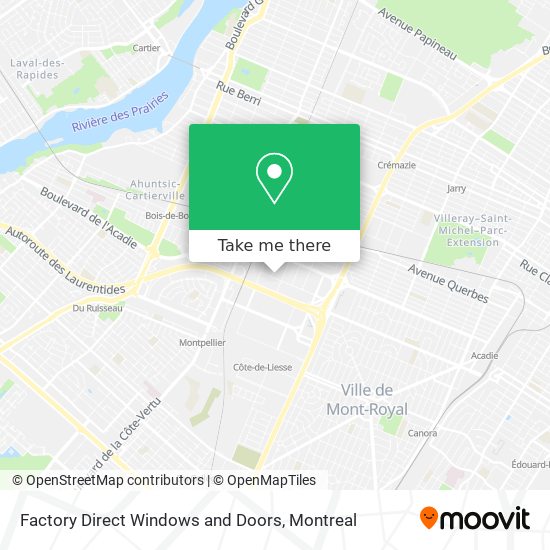 Factory Direct Windows and Doors map