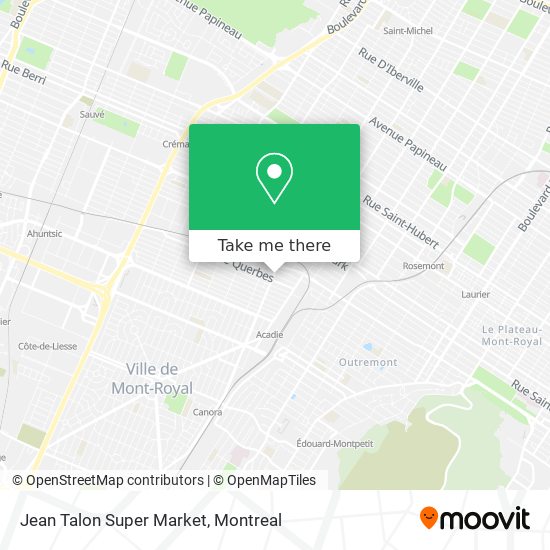 Jean Talon Super Market map