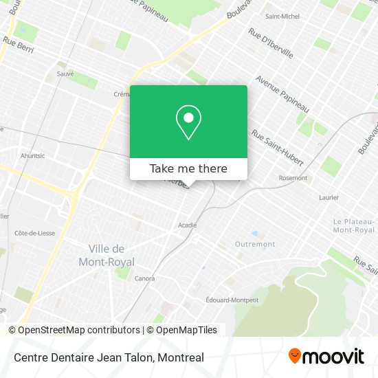 Centre Dentaire Jean Talon map