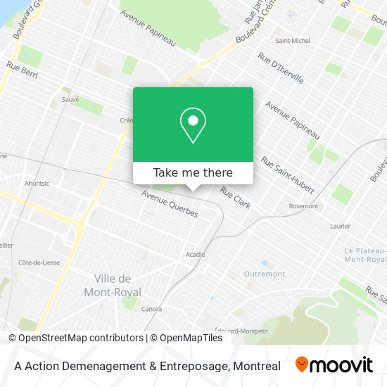 A Action Demenagement & Entreposage map