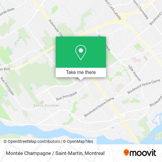 Montée Champagne / Saint-Martin map