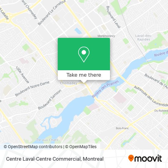 Centre Laval-Centre Commercial map