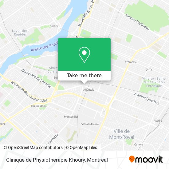Clinique de Physiotherapie Khoury map