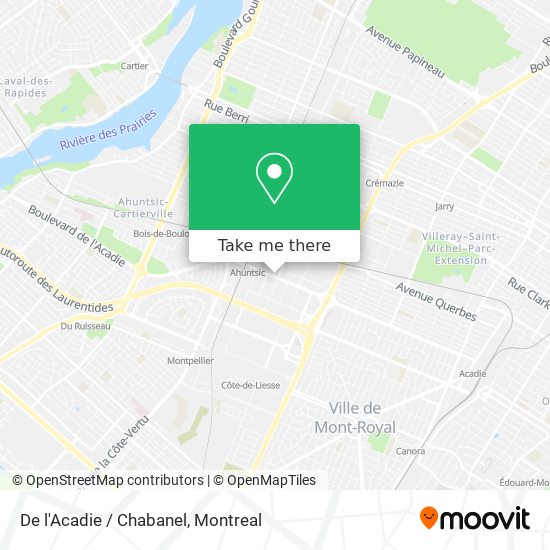 De l'Acadie / Chabanel map