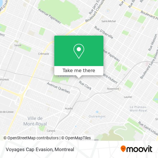 Voyages Cap Evasion map