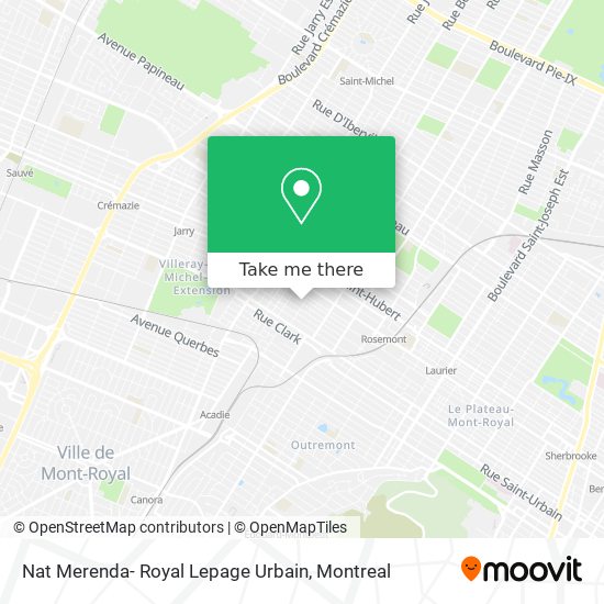 Nat Merenda- Royal Lepage Urbain map