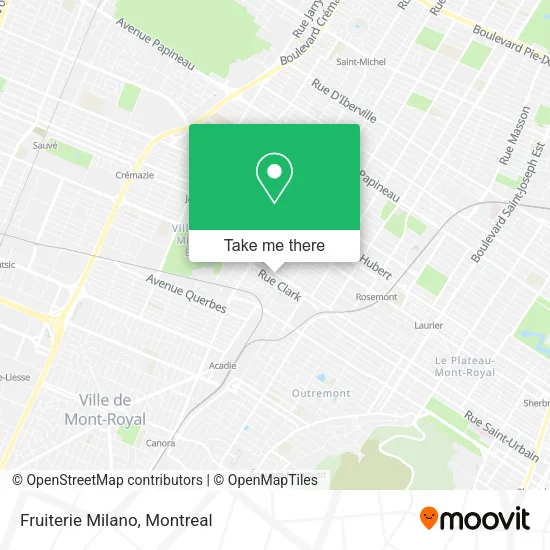 Fruiterie Milano map