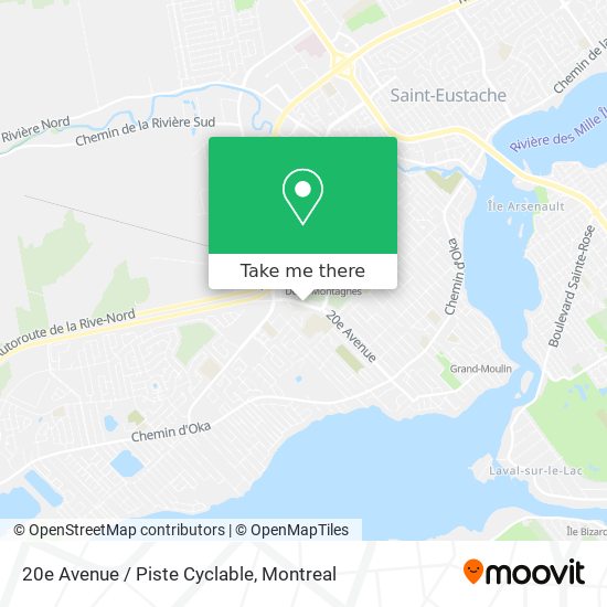 20e Avenue / Piste Cyclable map