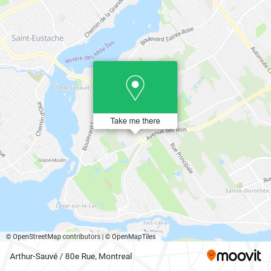 Arthur-Sauvé / 80e Rue map