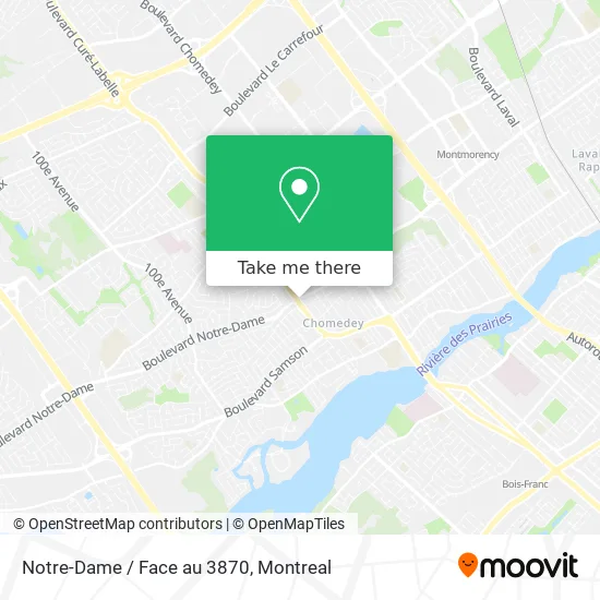 Notre-Dame / Face au 3870 map