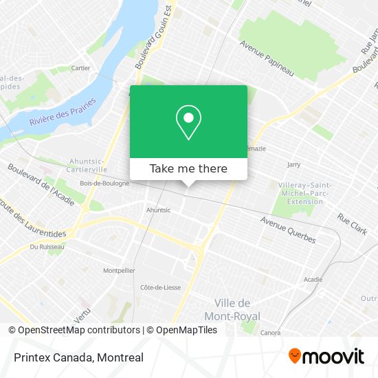 Printex Canada map