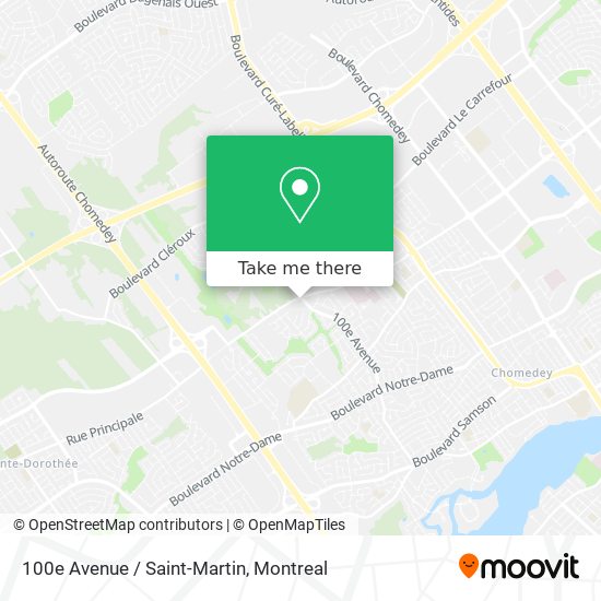 100e Avenue / Saint-Martin map