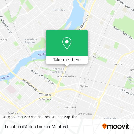 Location d'Autos Lauzon map