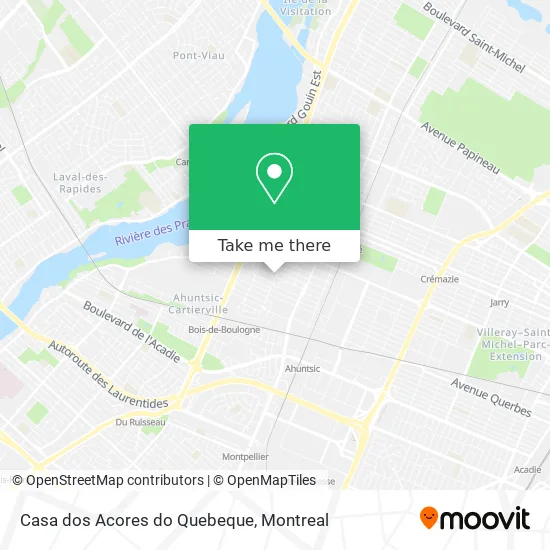 Casa dos Acores do Quebeque map