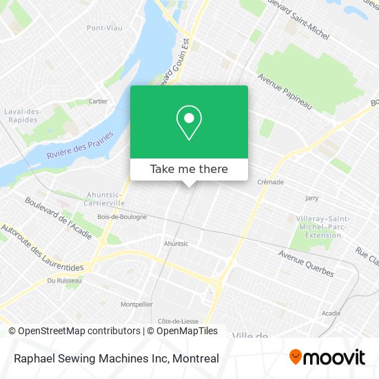 Raphael Sewing Machines Inc map