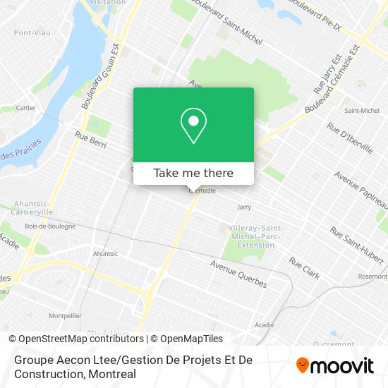 Groupe Aecon Ltee / Gestion De Projets Et De Construction map
