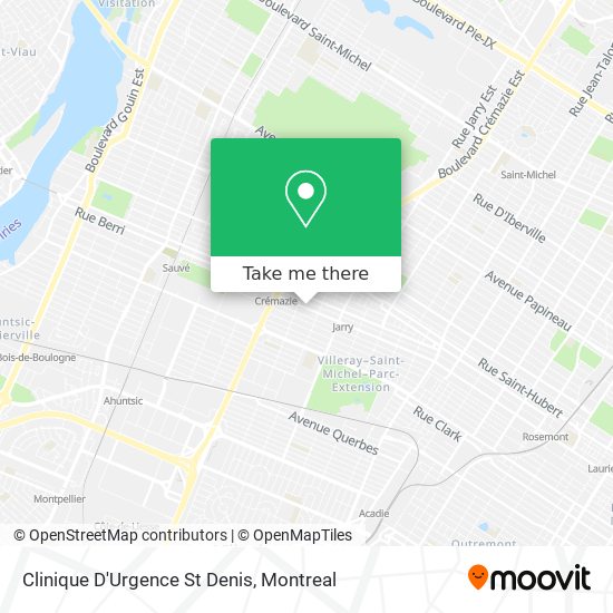 Clinique D'Urgence St Denis map
