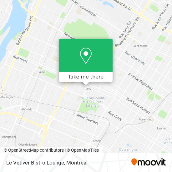 Le Vétiver Bistro Lounge map