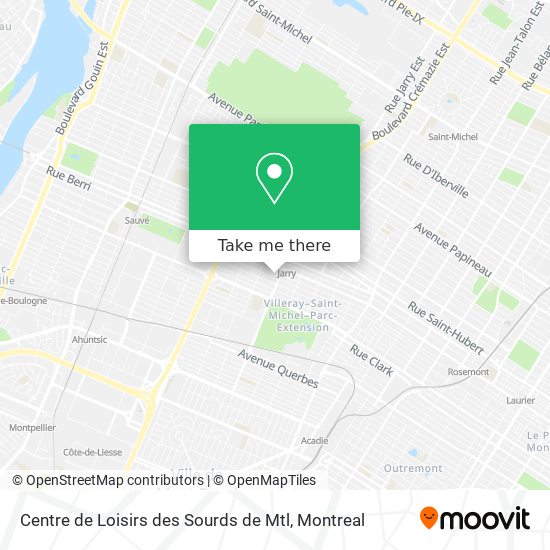 Centre de Loisirs des Sourds de Mtl map