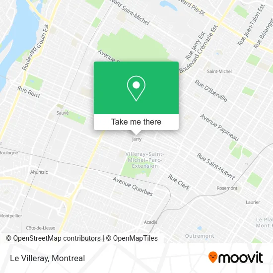 Le Villeray map
