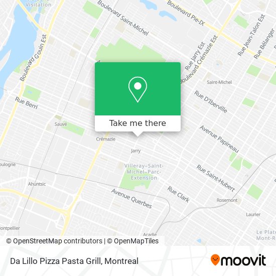 Da Lillo Pizza Pasta Grill map