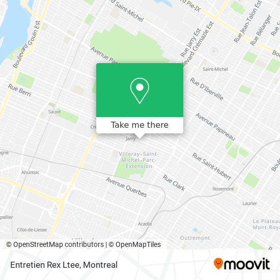 Entretien Rex Ltee map