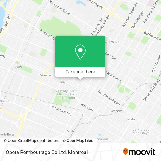 Opera Rembourrage Co Ltd map