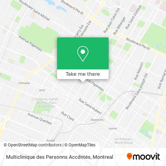Multiclinique des Personns Accdntés map